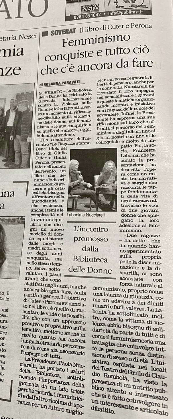 Le ragazze stanno bene. Articolo